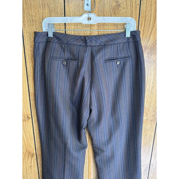 Pendleton Women's Striped Wool Straight Leg Pants Blue Brown Tan Burgundy 10P - Picture 3 of 8